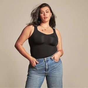 Evelyn & Bobbie Seamless Smoothing Bra Cami Size 3XL Black NEW